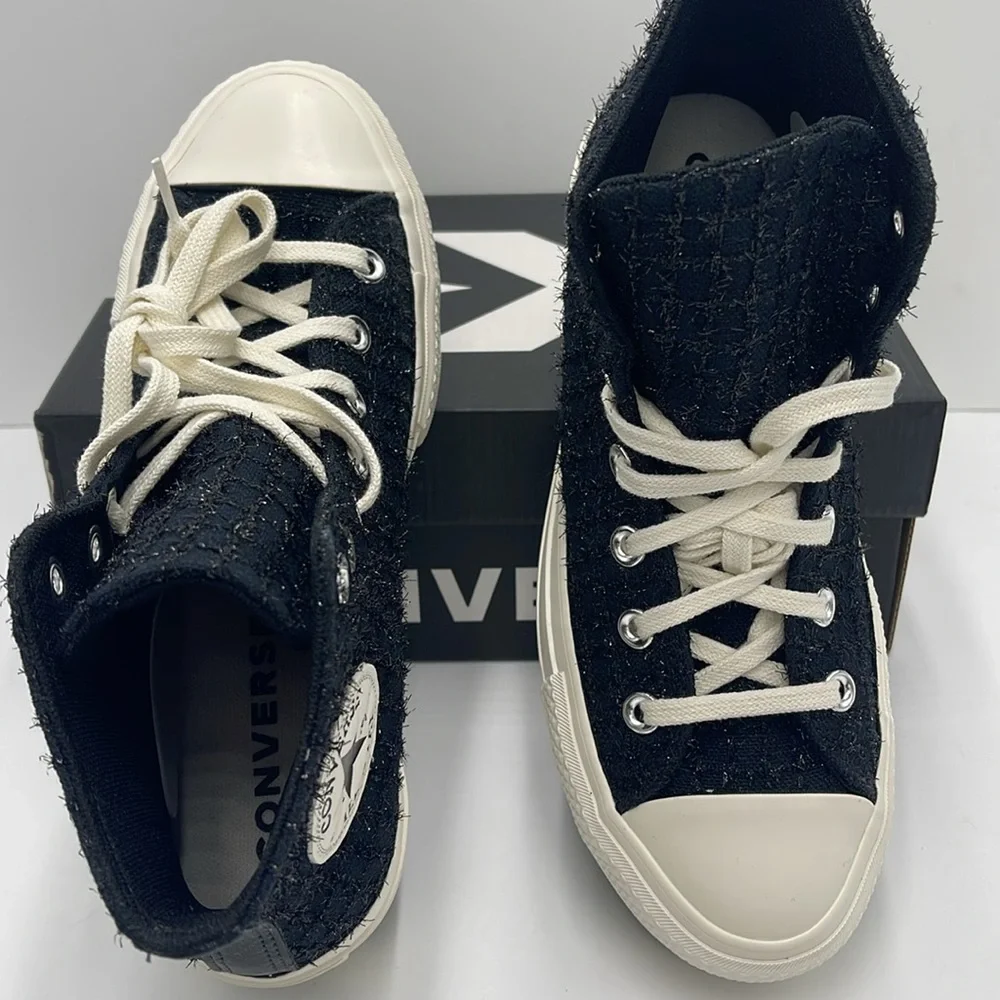 Converse WMNS CTAS LIFT HI BLACK/SILVER/EGRET A12740C Platforms Sneakers
